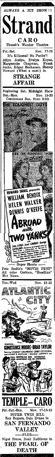 Temple Theatre - Nov 17 1944 Strand And Temple Going Head To Head (newer photo)
